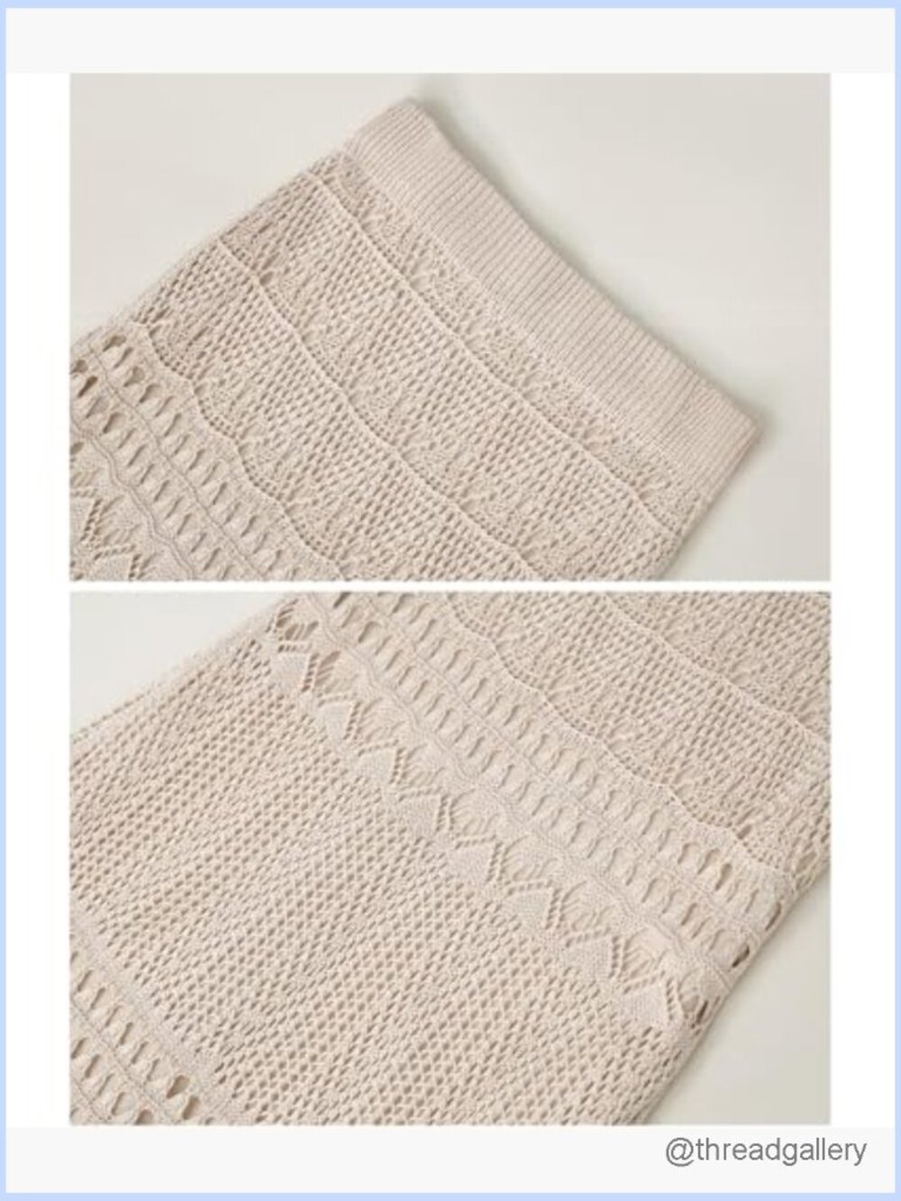 Crochet Knitted High Waist Hollow Out Lined Flowy Lace Maxi Skirt - Picture 7 of 7